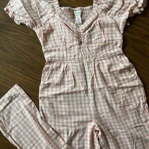 Pink and Yellow Gingham Romper